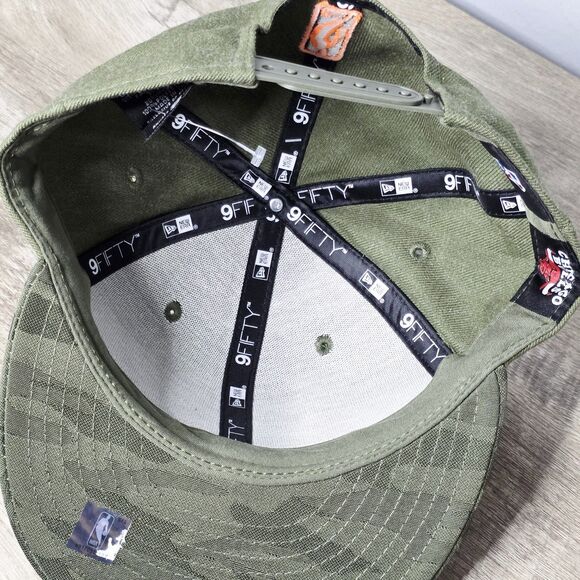 NEW Hunter Style CHICAGO BULLS Green Camo Orange Highlights Snapback Hat NewEra - Picture 12 of 13